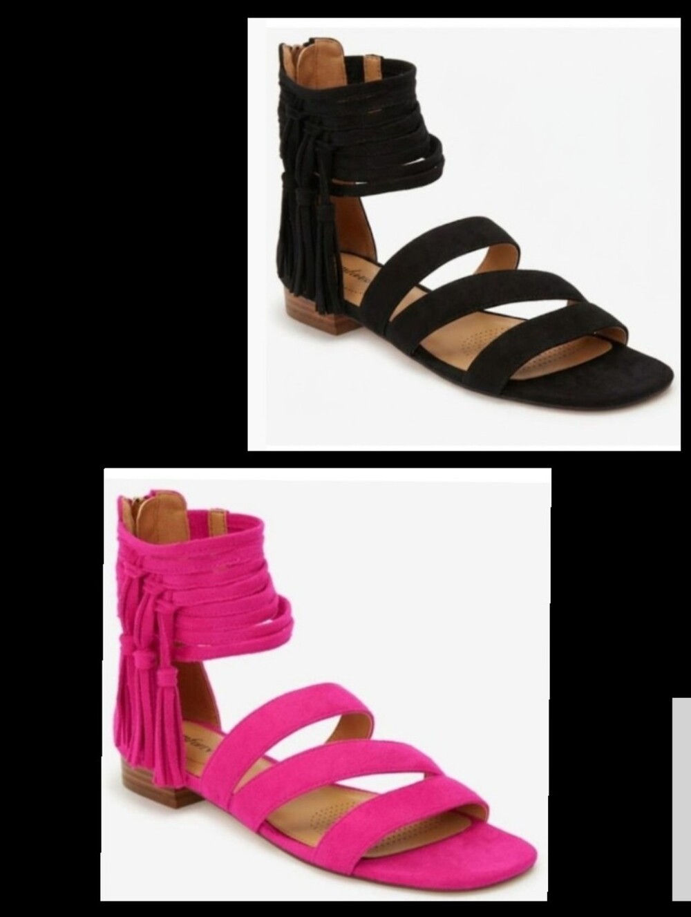 Comfortview Brand Ladies Gladiator Sandals “Eleni” in Faux Pink Suede Size 9.5